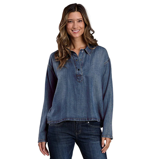 Desert Embroidery Chambray Blouse