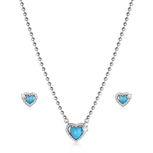 Heart OF Turquoise Jewelry Set
