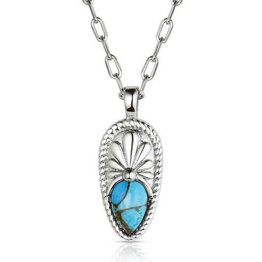Pointed Path Turquoise Necklace