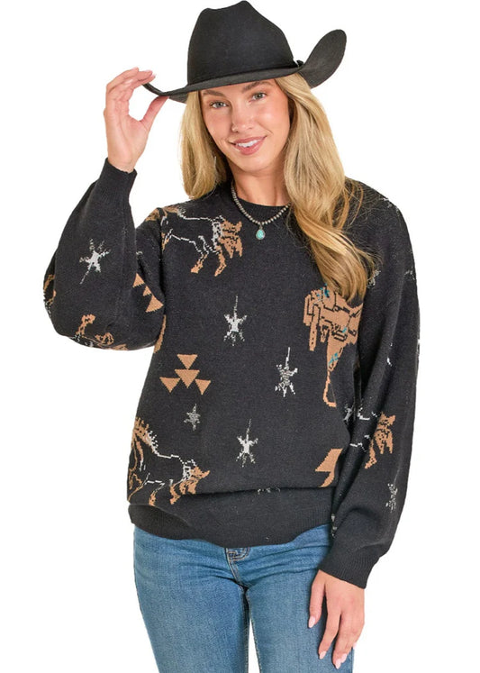 Ladies Saddle Sweater