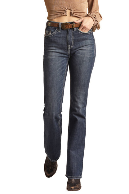 Ladies High Rise Bootcut Jeans