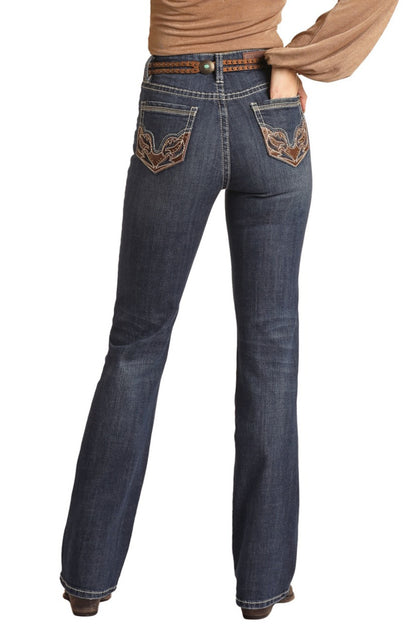 Ladies High Rise Bootcut Jeans