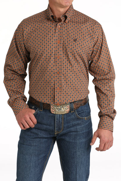 Geometric Print Western Shirt