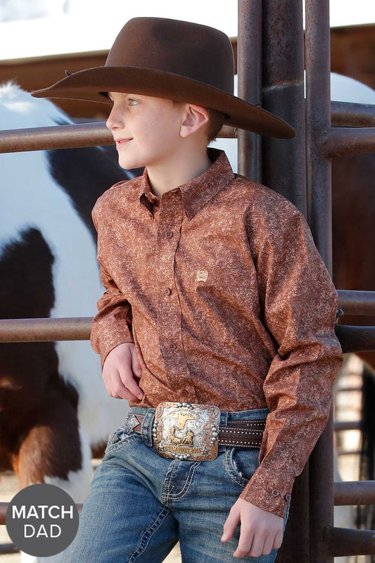 Paisley Print Western Shirt