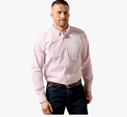 Lilac Paisley Print Wrinkle Free Shirt