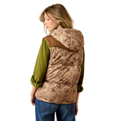 Retro Rodeo Dachshund Frontier Puffer Vest