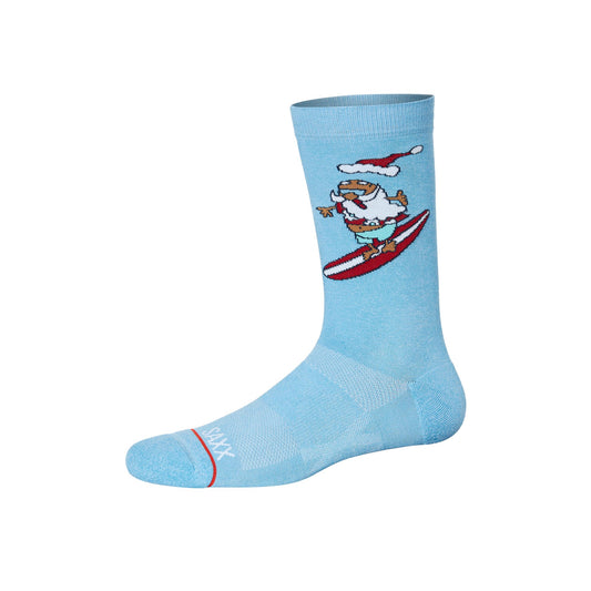 Saxx Mens Socks Surfing Santa