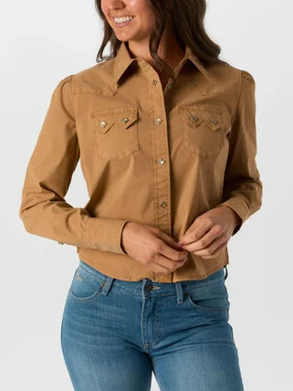 Ladies Annie Crop Snap Shirt