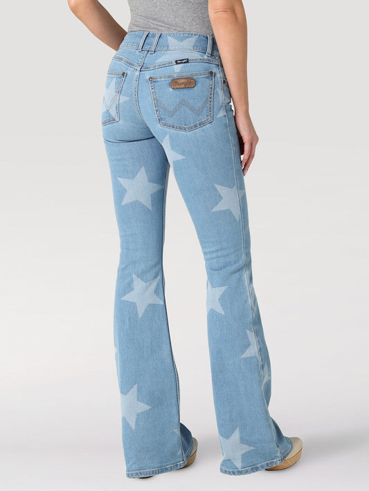 Ladies Mae Mid Rise Flare Jeans
