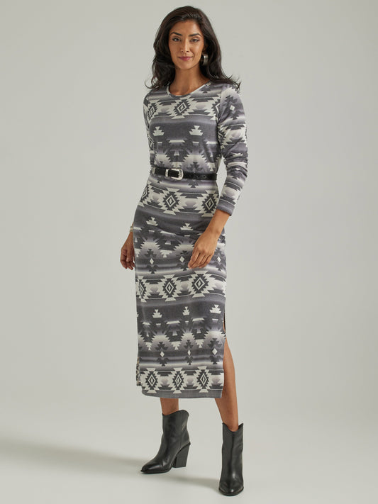 Ladies Retro Longsleeve Dress