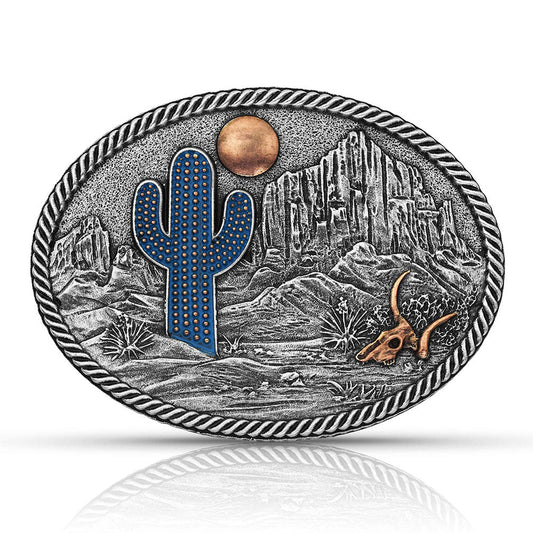 Desert Moon Cactus Attitude Buckle