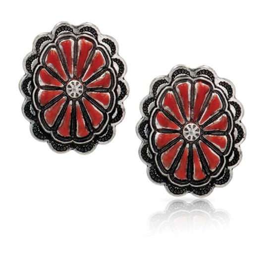 Scarlet Blossom Earrings