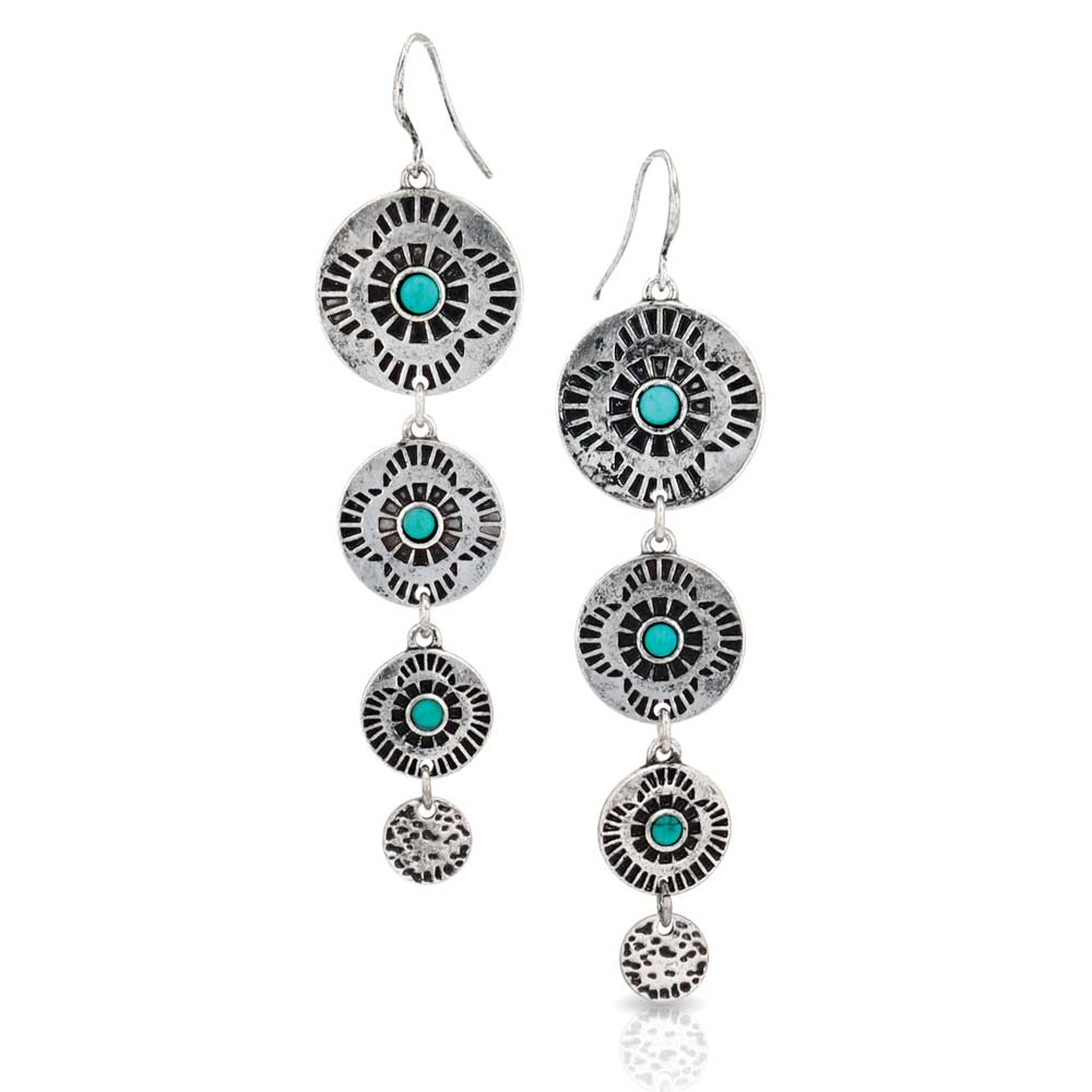 Concho Multiplied Turquoise Earrings