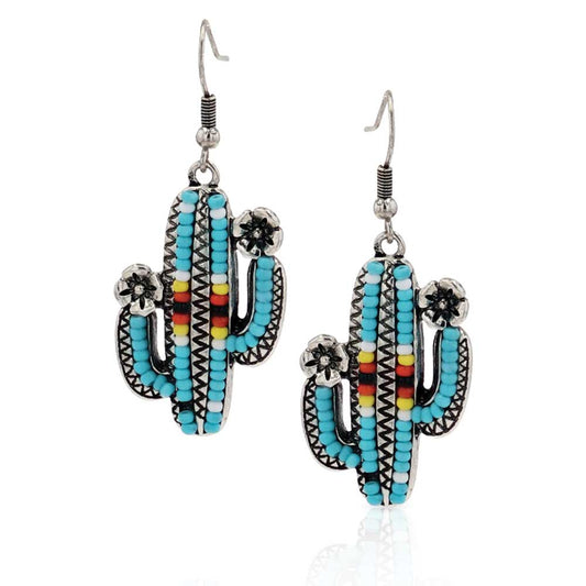 Blossoming Saguaro Beaded Earrings