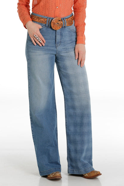 Ladies Skylar Wide Leg Jeans