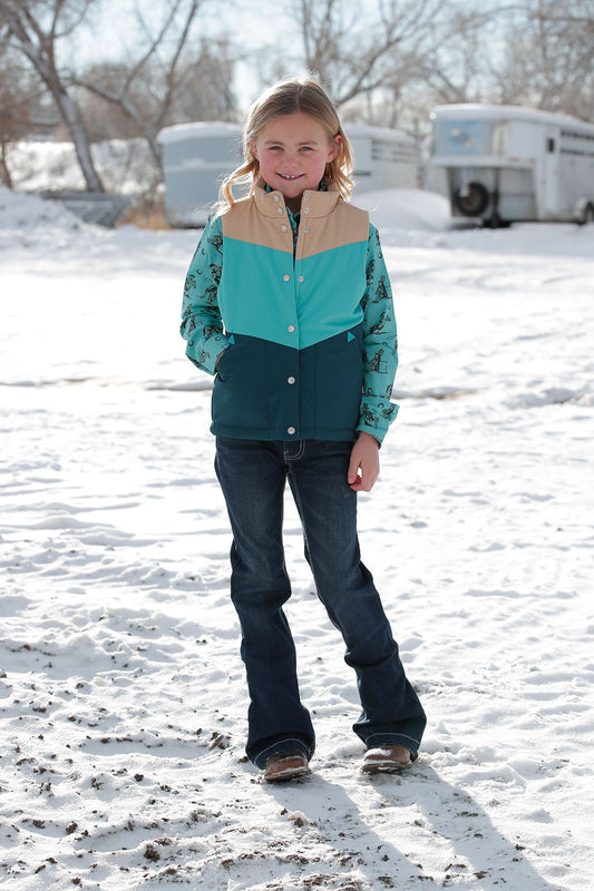 Girls Vest - Teal/Turquoise