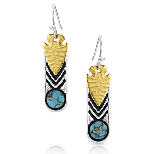 Southwest Nights Arrowhead Earrings