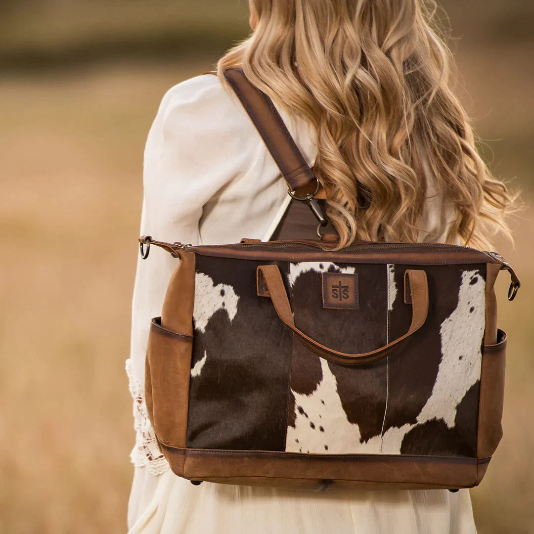 Cowhide Diaper Bag