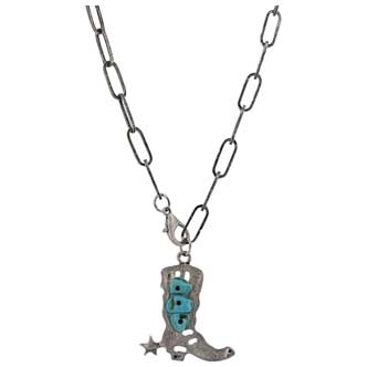 Kickin' It Up Turquoise Attitude Necklace