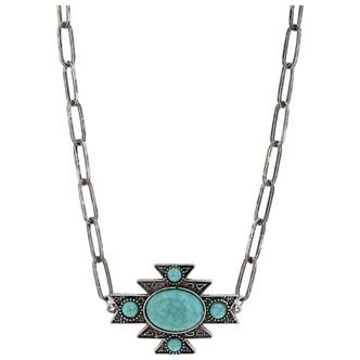 Geometric Star Turquoise Necklace