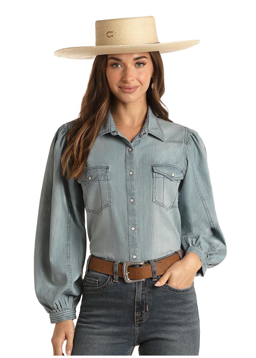 Ladies Fashion Western Snap