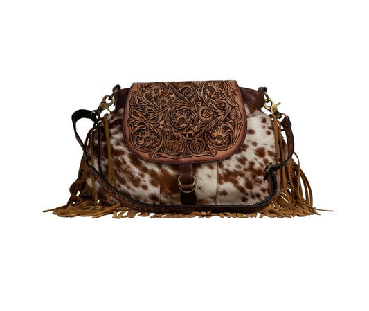 Classic Country Fringed Hand-Tooled Purse