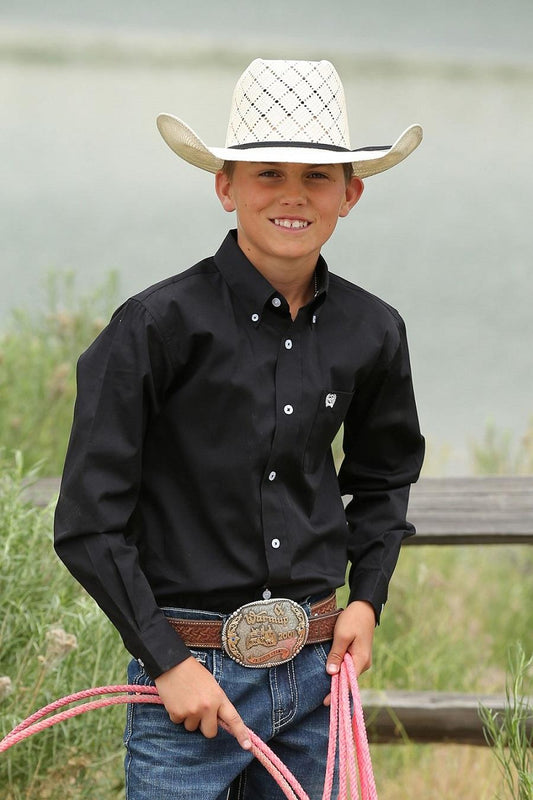 Boys Western Shirt - Black