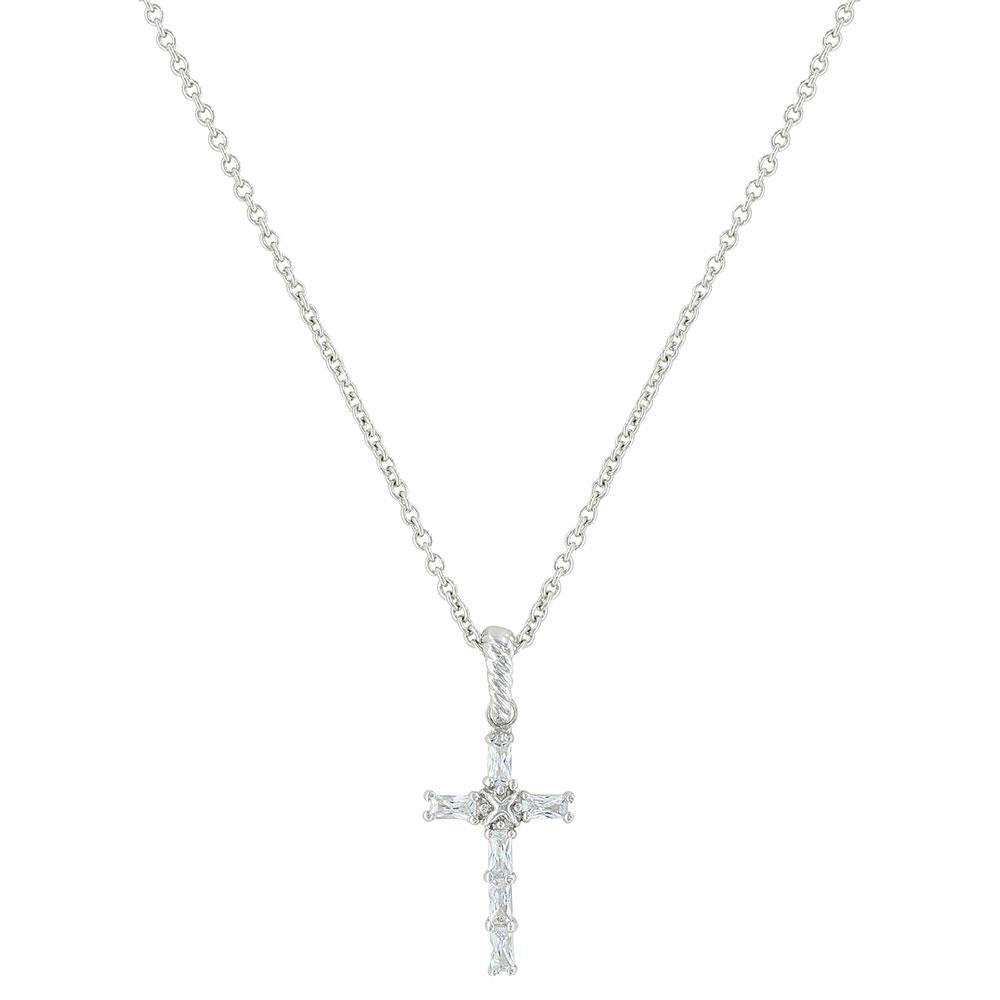 Cross Baguette Necklace