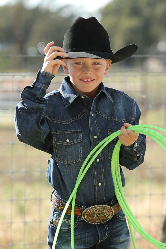 Boys Western Shirt - Denim