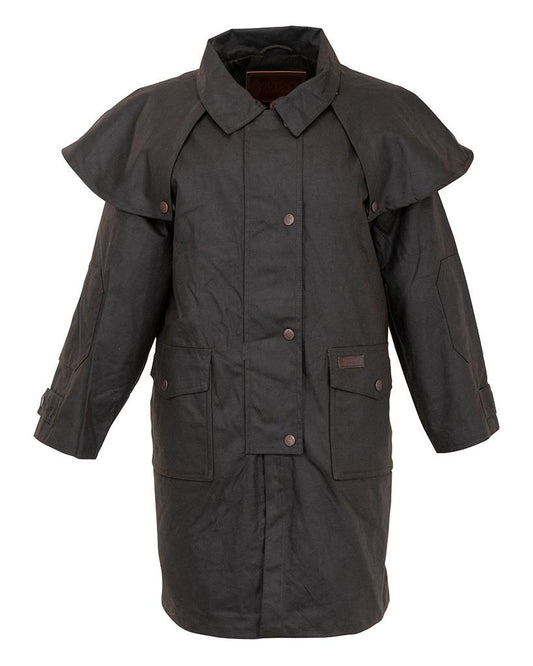 Kids Oilskin Duster - Brown