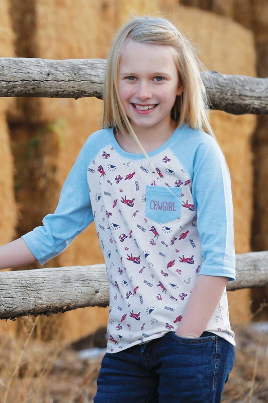 Girls 3/4 Sleeve Shirt