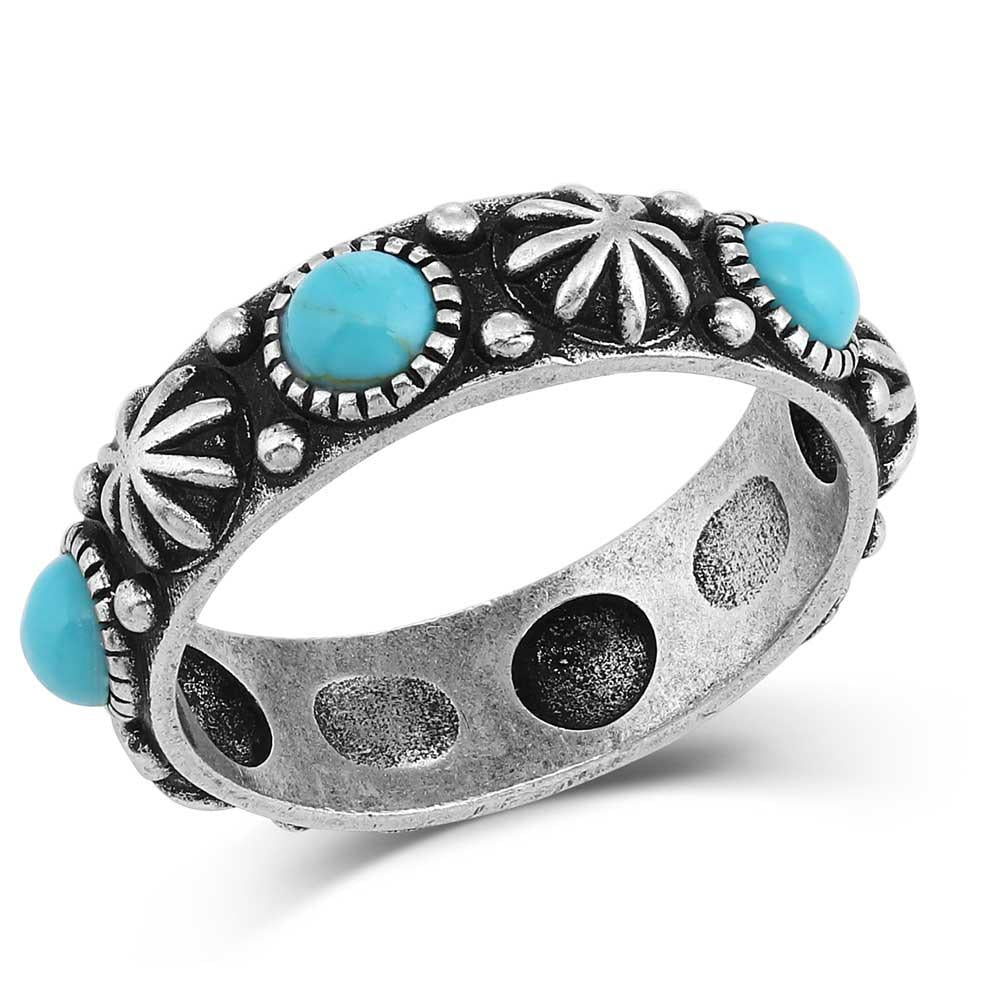 Starbrite Stone Turquoise Silver Ring