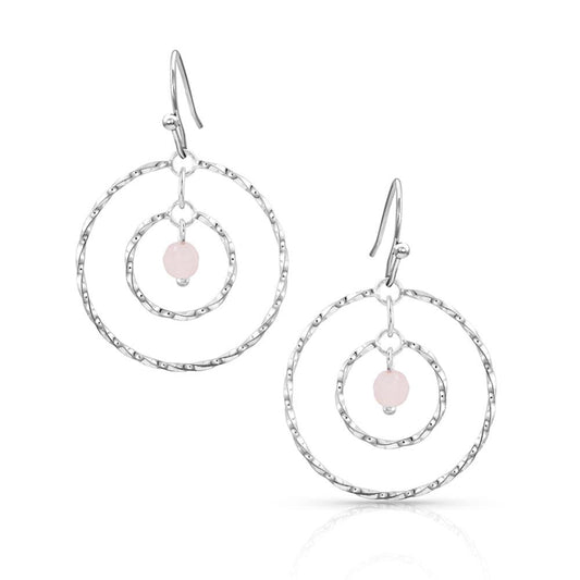 Rose Quartz Waves Earrings