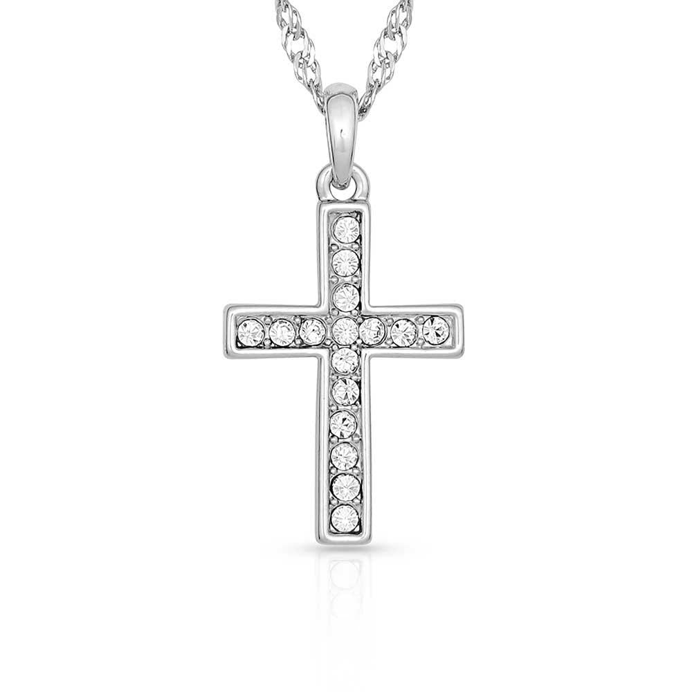 Lined Cross Necklace